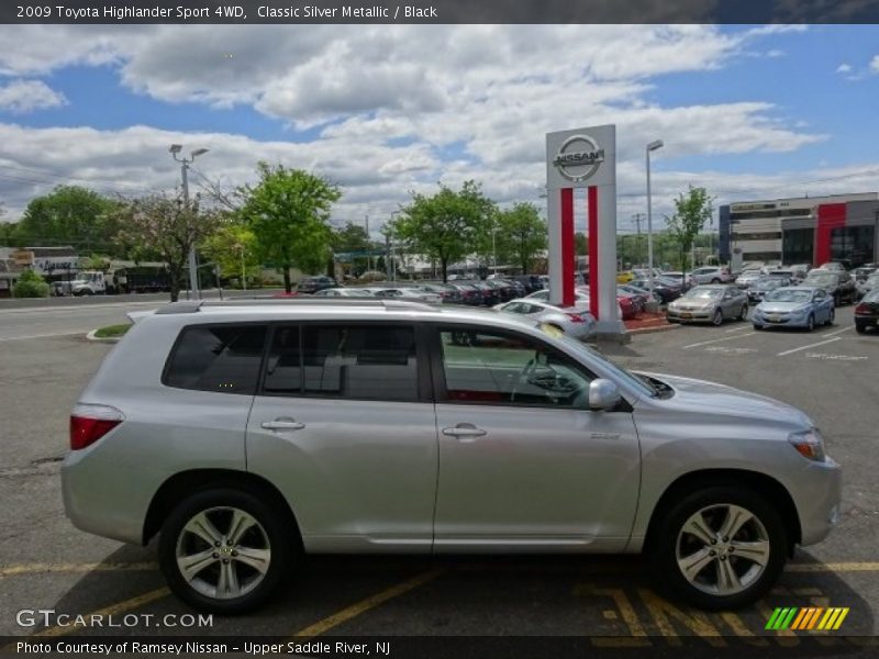 Classic Silver Metallic / Black 2009 Toyota Highlander Sport 4WD
