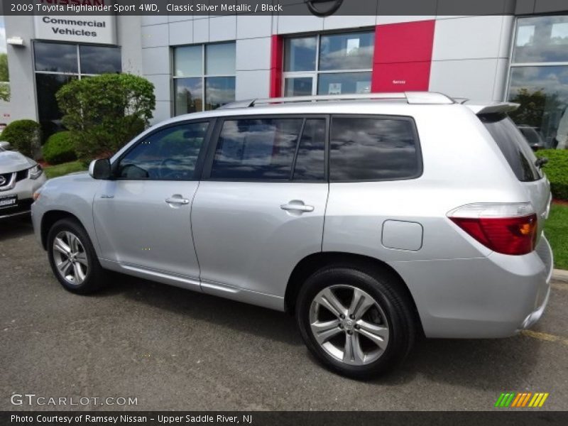 Classic Silver Metallic / Black 2009 Toyota Highlander Sport 4WD