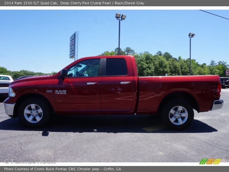 Deep Cherry Red Crystal Pearl / Black/Diesel Gray 2014 Ram 1500 SLT Quad Cab