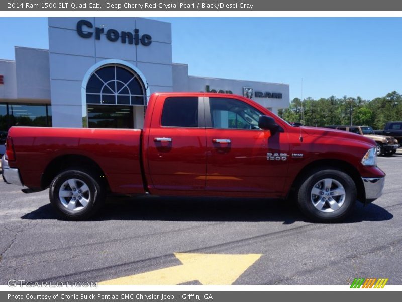 Deep Cherry Red Crystal Pearl / Black/Diesel Gray 2014 Ram 1500 SLT Quad Cab