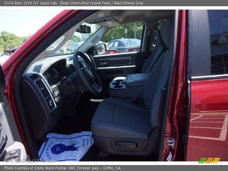 Deep Cherry Red Crystal Pearl / Black/Diesel Gray 2014 Ram 1500 SLT Quad Cab