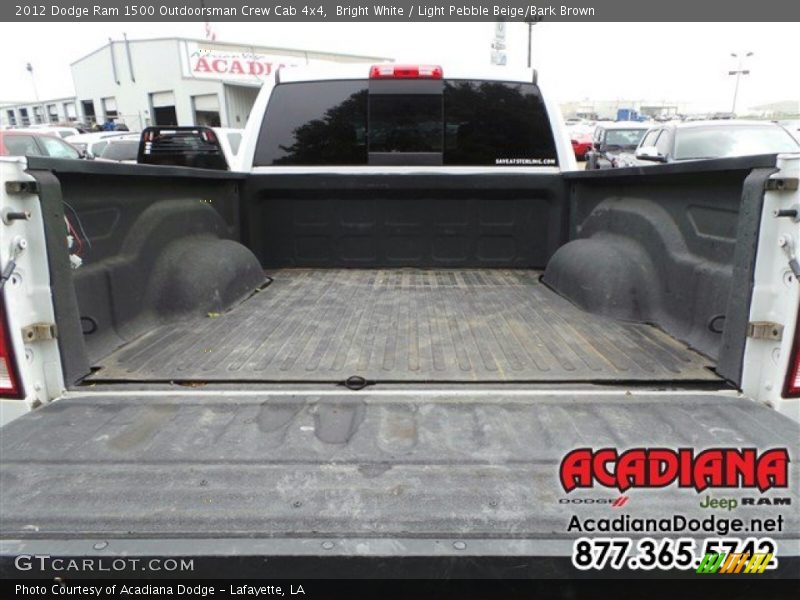 Bright White / Light Pebble Beige/Bark Brown 2012 Dodge Ram 1500 Outdoorsman Crew Cab 4x4