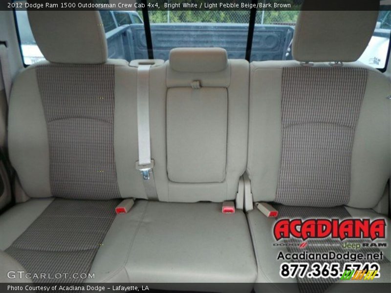 Bright White / Light Pebble Beige/Bark Brown 2012 Dodge Ram 1500 Outdoorsman Crew Cab 4x4