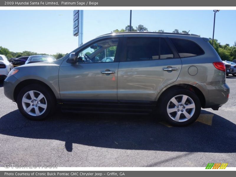 Platinum Sage / Beige 2009 Hyundai Santa Fe Limited