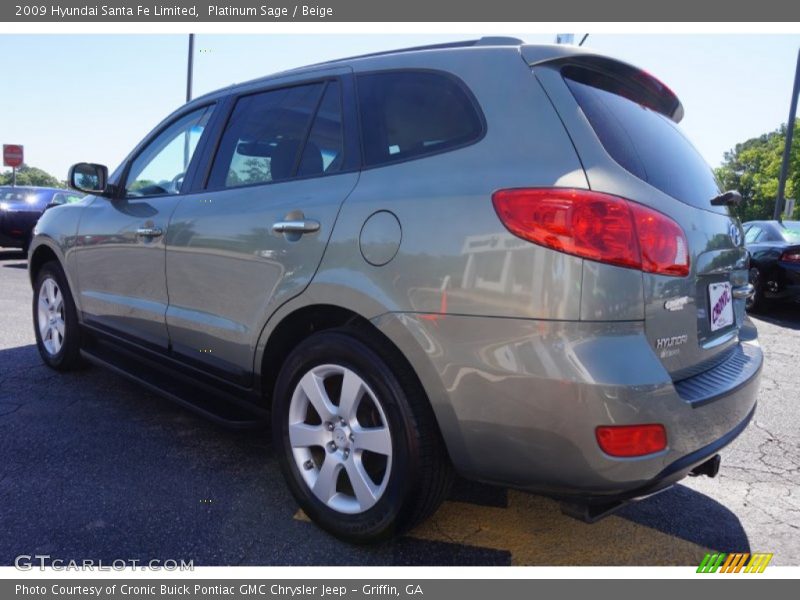Platinum Sage / Beige 2009 Hyundai Santa Fe Limited