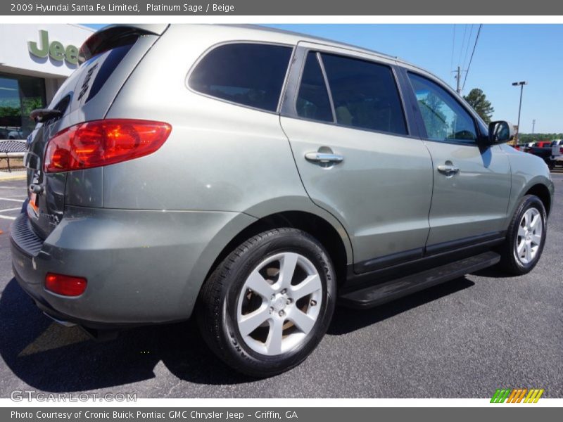 Platinum Sage / Beige 2009 Hyundai Santa Fe Limited