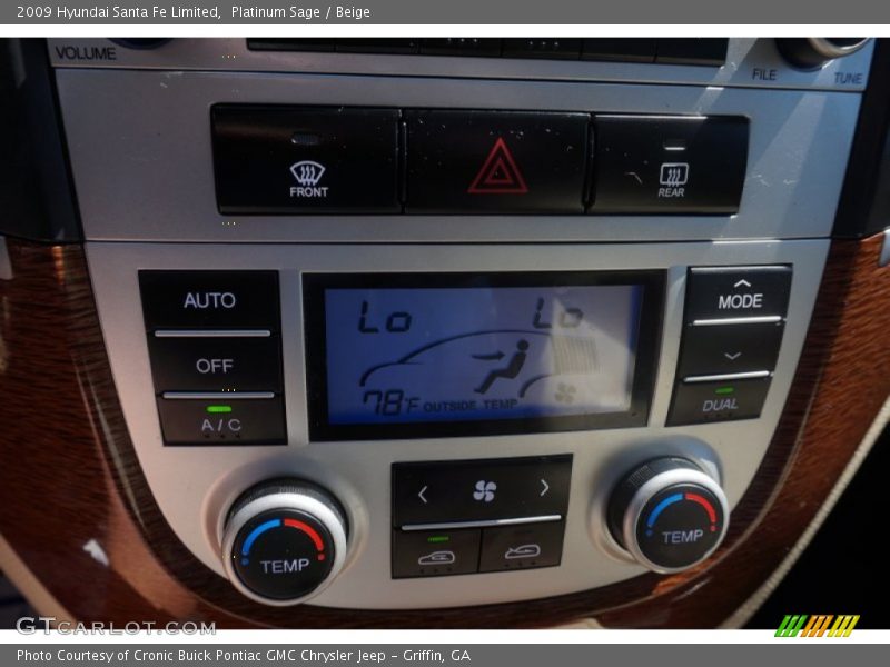 Platinum Sage / Beige 2009 Hyundai Santa Fe Limited