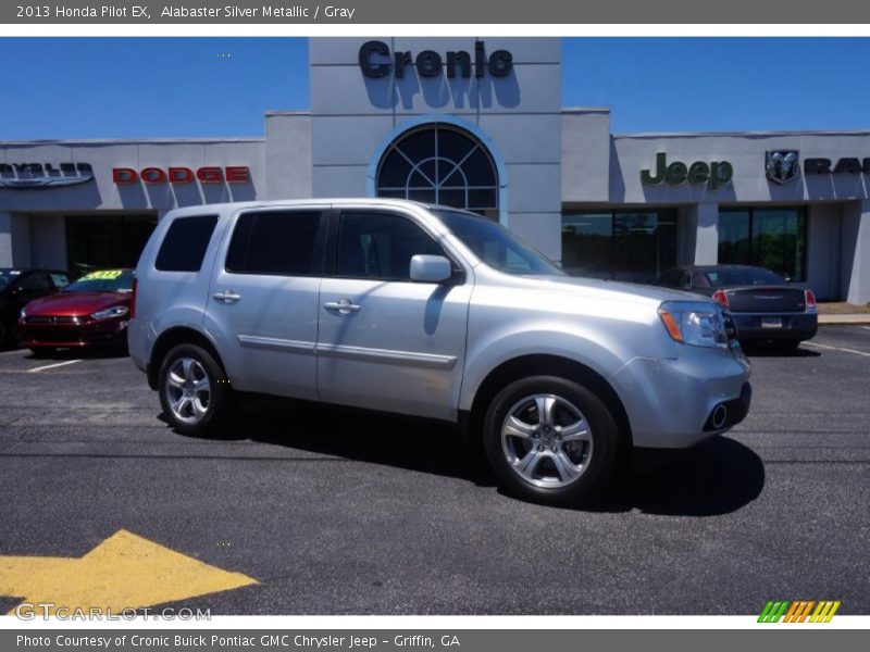 Alabaster Silver Metallic / Gray 2013 Honda Pilot EX