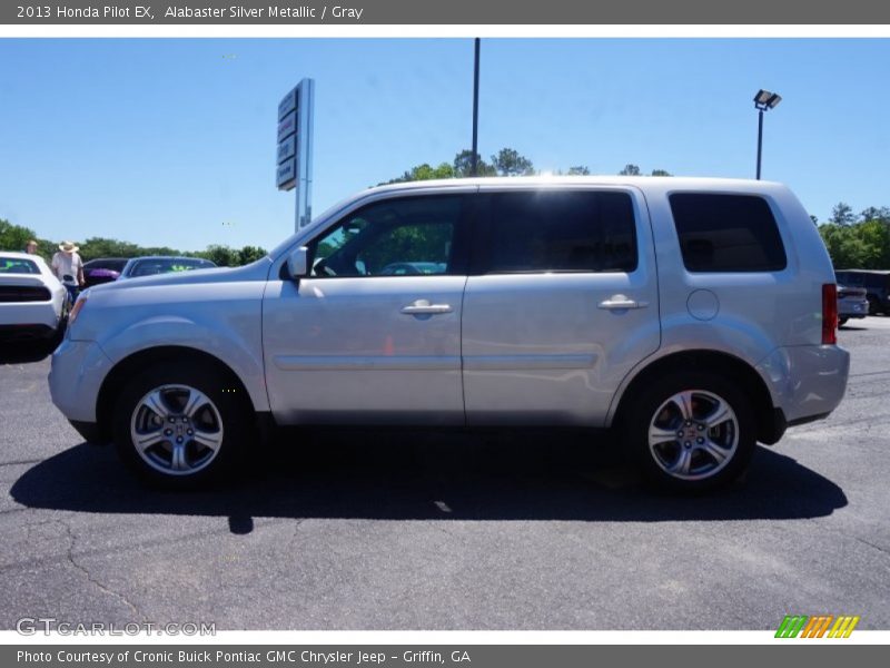Alabaster Silver Metallic / Gray 2013 Honda Pilot EX