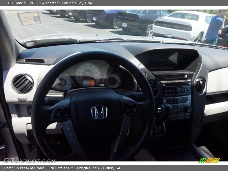 Alabaster Silver Metallic / Gray 2013 Honda Pilot EX