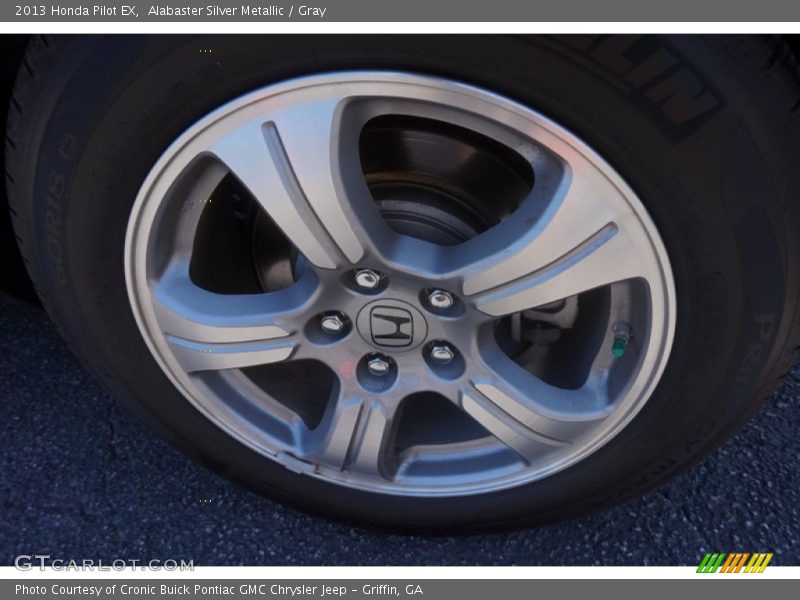 Alabaster Silver Metallic / Gray 2013 Honda Pilot EX