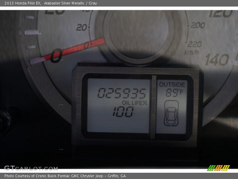Alabaster Silver Metallic / Gray 2013 Honda Pilot EX