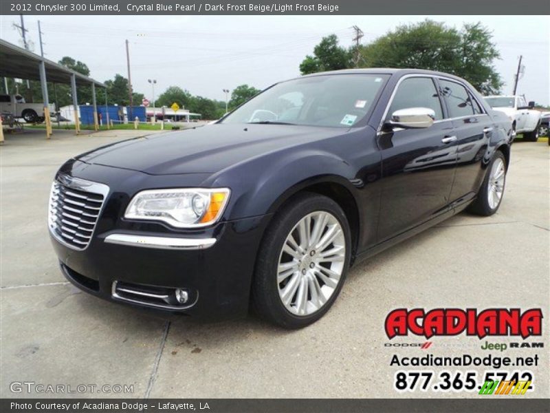 Crystal Blue Pearl / Dark Frost Beige/Light Frost Beige 2012 Chrysler 300 Limited