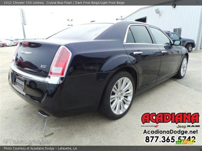 Crystal Blue Pearl / Dark Frost Beige/Light Frost Beige 2012 Chrysler 300 Limited