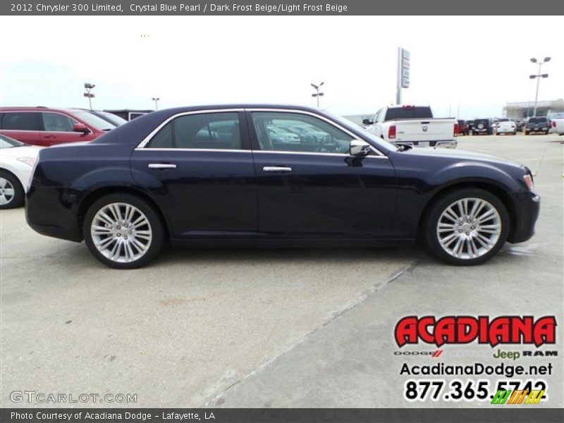 Crystal Blue Pearl / Dark Frost Beige/Light Frost Beige 2012 Chrysler 300 Limited