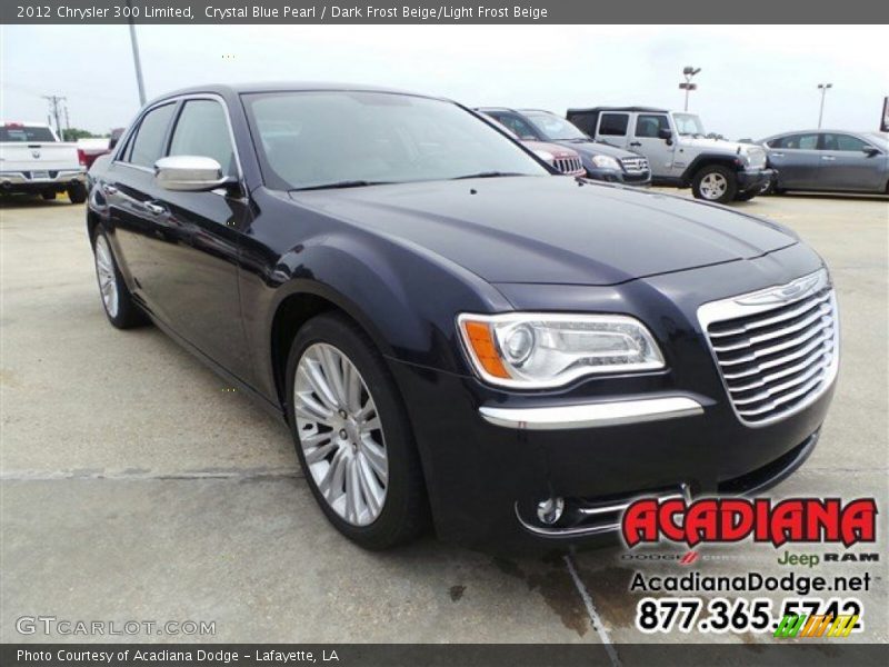 Crystal Blue Pearl / Dark Frost Beige/Light Frost Beige 2012 Chrysler 300 Limited