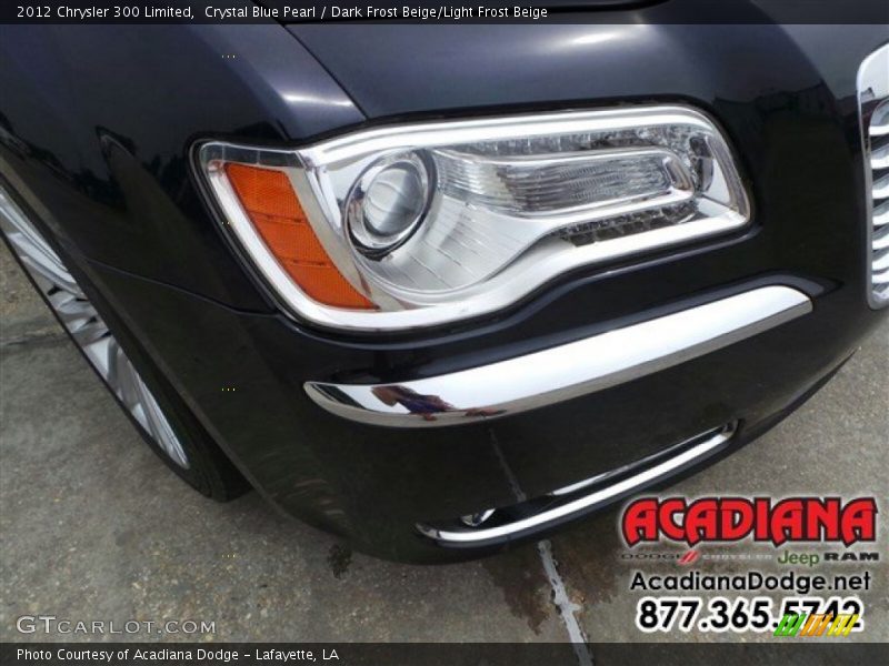 Crystal Blue Pearl / Dark Frost Beige/Light Frost Beige 2012 Chrysler 300 Limited