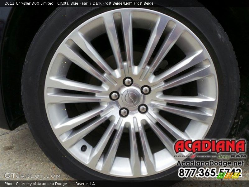 Crystal Blue Pearl / Dark Frost Beige/Light Frost Beige 2012 Chrysler 300 Limited