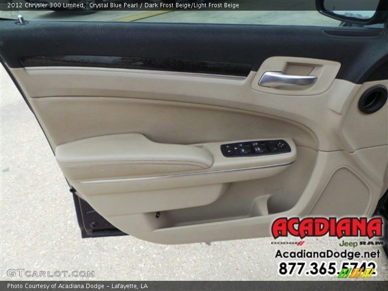 Crystal Blue Pearl / Dark Frost Beige/Light Frost Beige 2012 Chrysler 300 Limited