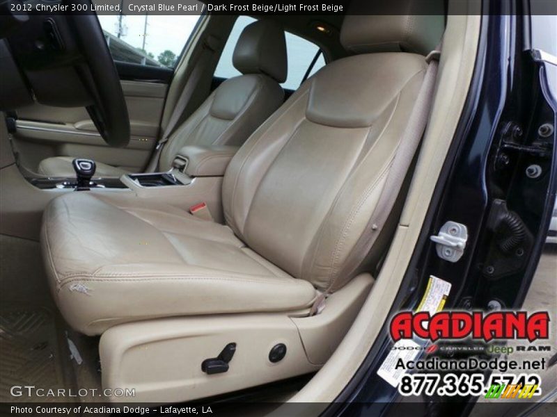 Crystal Blue Pearl / Dark Frost Beige/Light Frost Beige 2012 Chrysler 300 Limited