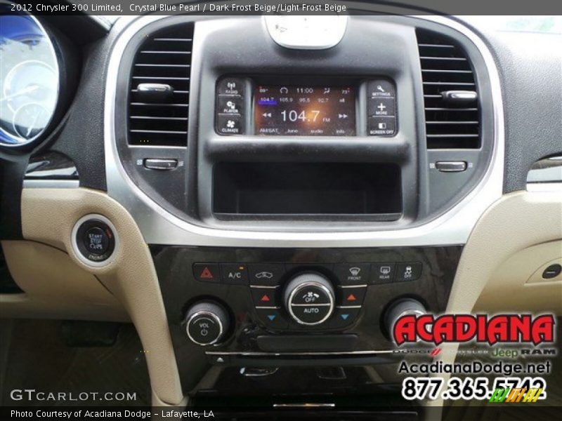 Crystal Blue Pearl / Dark Frost Beige/Light Frost Beige 2012 Chrysler 300 Limited