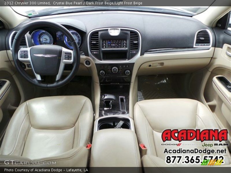 Crystal Blue Pearl / Dark Frost Beige/Light Frost Beige 2012 Chrysler 300 Limited