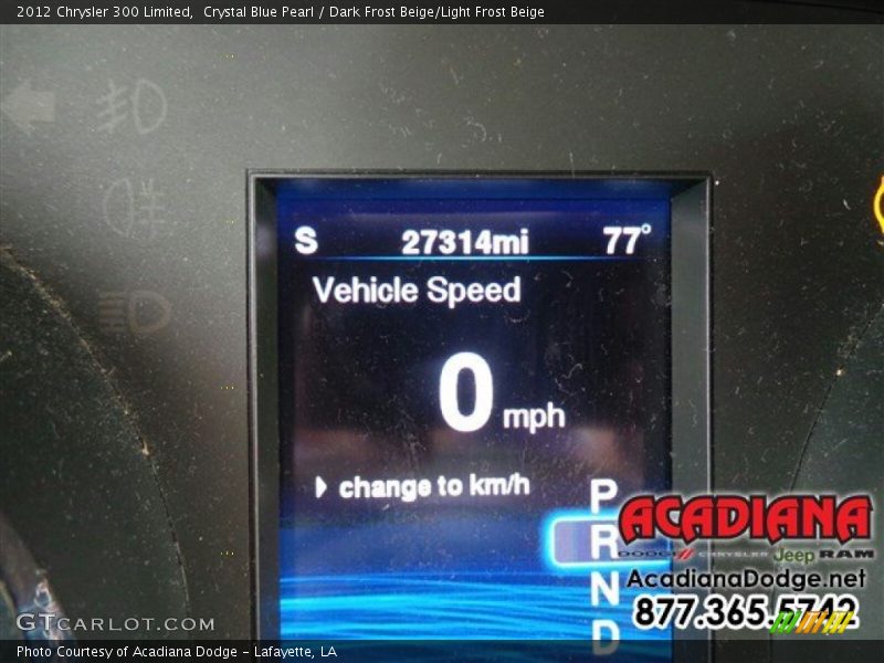 Crystal Blue Pearl / Dark Frost Beige/Light Frost Beige 2012 Chrysler 300 Limited
