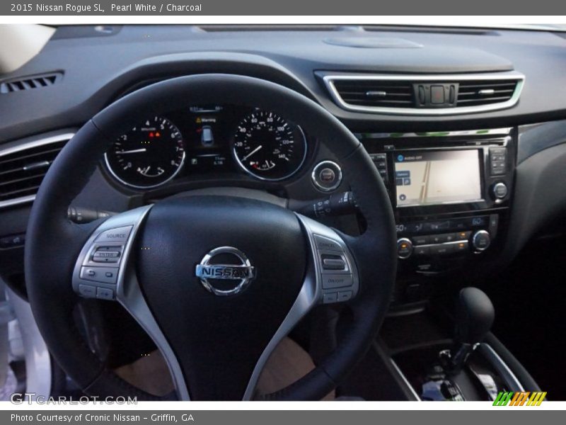 Pearl White / Charcoal 2015 Nissan Rogue SL