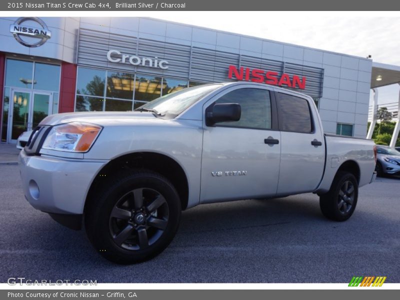 Brilliant Silver / Charcoal 2015 Nissan Titan S Crew Cab 4x4