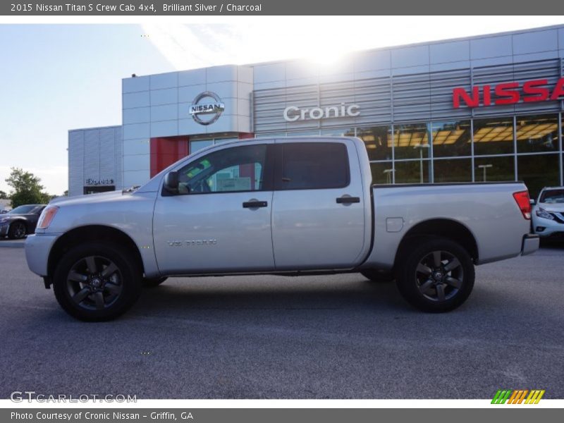 Brilliant Silver / Charcoal 2015 Nissan Titan S Crew Cab 4x4