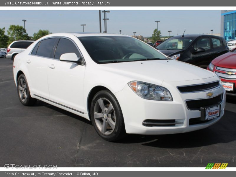 White Diamond Tricoat / Titanium 2011 Chevrolet Malibu LT