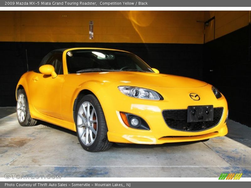Competition Yellow / Black 2009 Mazda MX-5 Miata Grand Touring Roadster