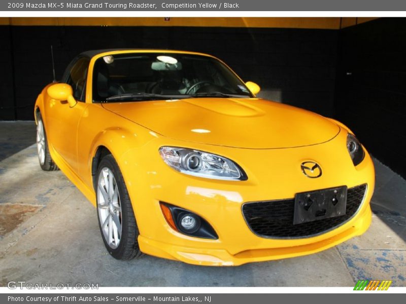 Competition Yellow / Black 2009 Mazda MX-5 Miata Grand Touring Roadster