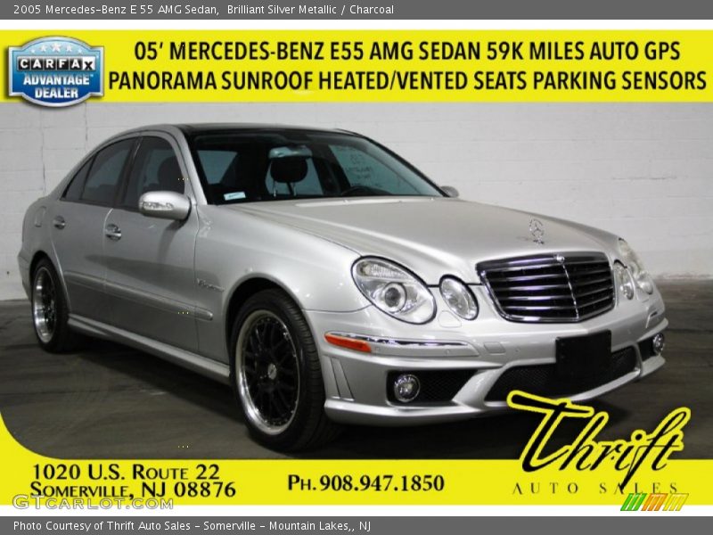 Brilliant Silver Metallic / Charcoal 2005 Mercedes-Benz E 55 AMG Sedan