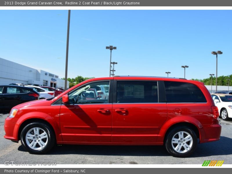 Redline 2 Coat Pearl / Black/Light Graystone 2013 Dodge Grand Caravan Crew