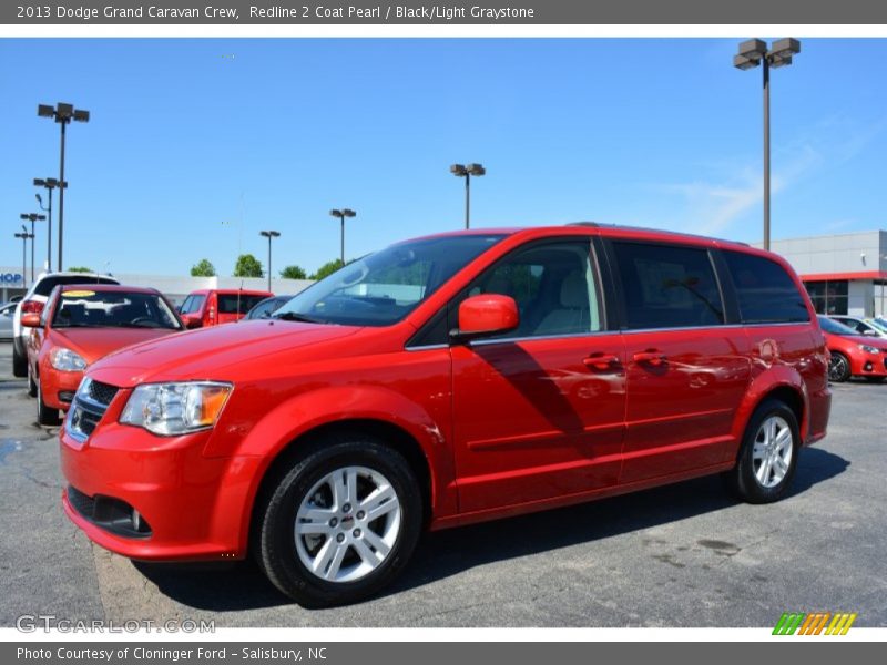 Redline 2 Coat Pearl / Black/Light Graystone 2013 Dodge Grand Caravan Crew