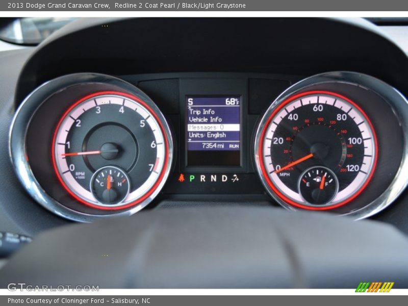 Redline 2 Coat Pearl / Black/Light Graystone 2013 Dodge Grand Caravan Crew