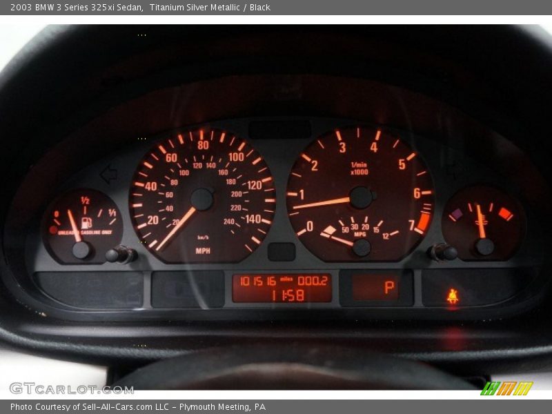 Titanium Silver Metallic / Black 2003 BMW 3 Series 325xi Sedan