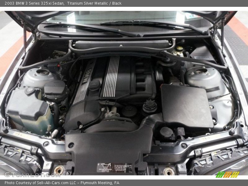 Titanium Silver Metallic / Black 2003 BMW 3 Series 325xi Sedan