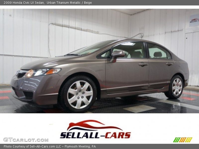 Urban Titanium Metallic / Beige 2009 Honda Civic LX Sedan