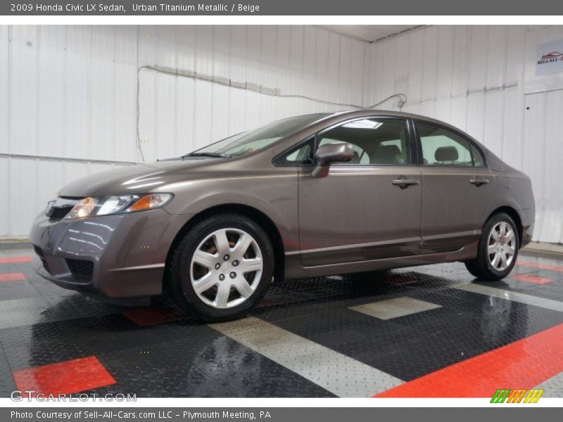 Urban Titanium Metallic / Beige 2009 Honda Civic LX Sedan