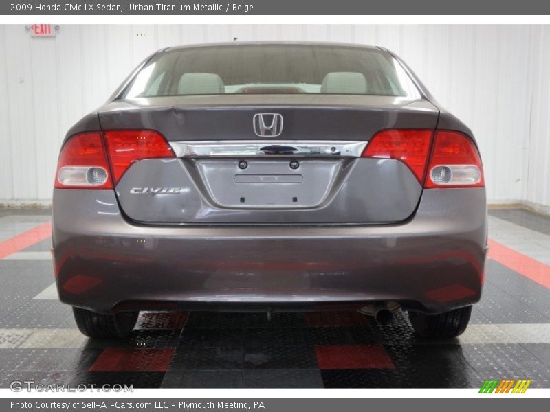 Urban Titanium Metallic / Beige 2009 Honda Civic LX Sedan