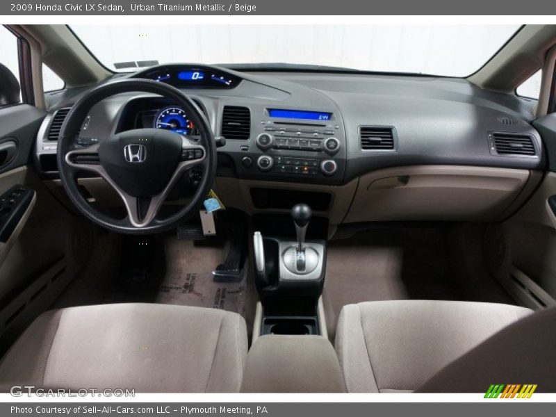 Urban Titanium Metallic / Beige 2009 Honda Civic LX Sedan