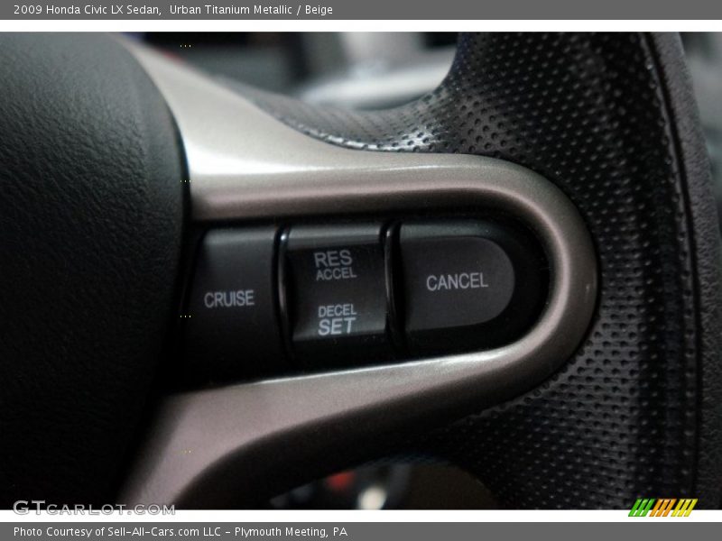 Urban Titanium Metallic / Beige 2009 Honda Civic LX Sedan