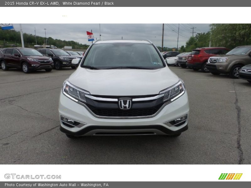 White Diamond Pearl / Black 2015 Honda CR-V EX-L AWD