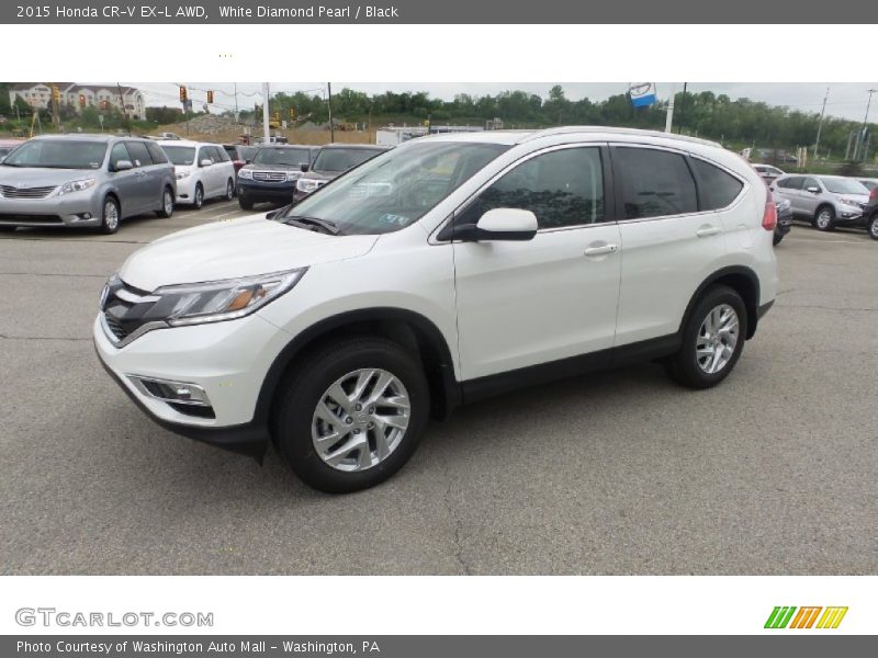 White Diamond Pearl / Black 2015 Honda CR-V EX-L AWD