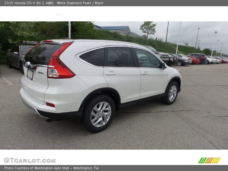 White Diamond Pearl / Black 2015 Honda CR-V EX-L AWD