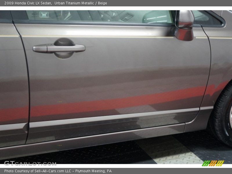 Urban Titanium Metallic / Beige 2009 Honda Civic LX Sedan
