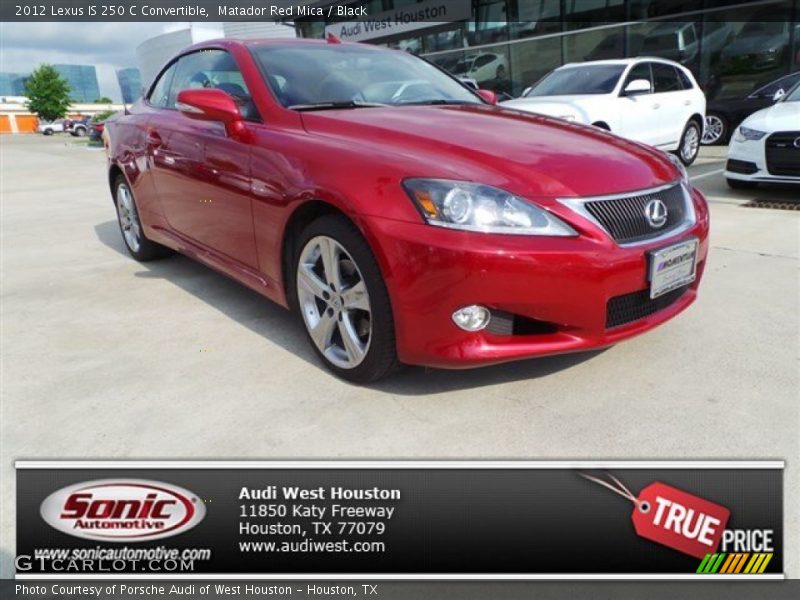 Matador Red Mica / Black 2012 Lexus IS 250 C Convertible