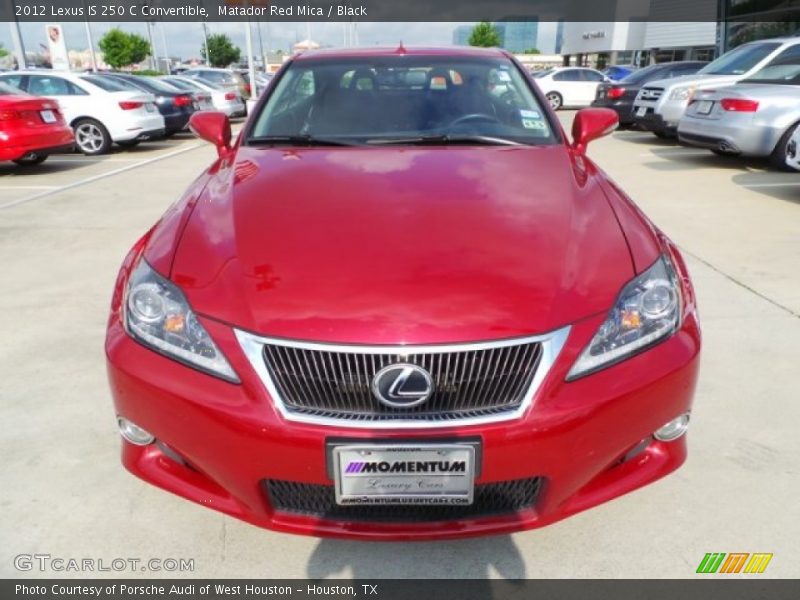 Matador Red Mica / Black 2012 Lexus IS 250 C Convertible